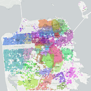 Map of neighborhoods as tagged by inhabitants